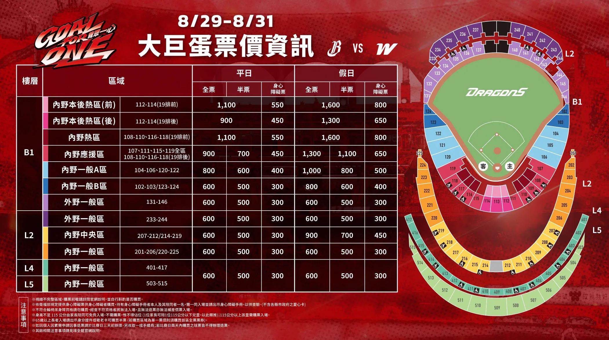 味全龍2025下半季票價
