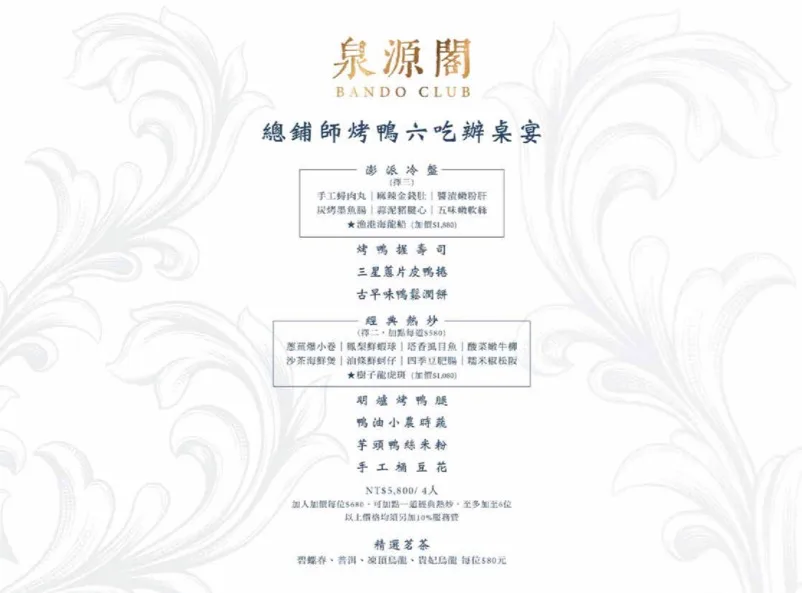 【北投美食】泉源閣，總舖師手路菜辦桌，一鴨六吃顛覆你對烤鴨與台菜的想像